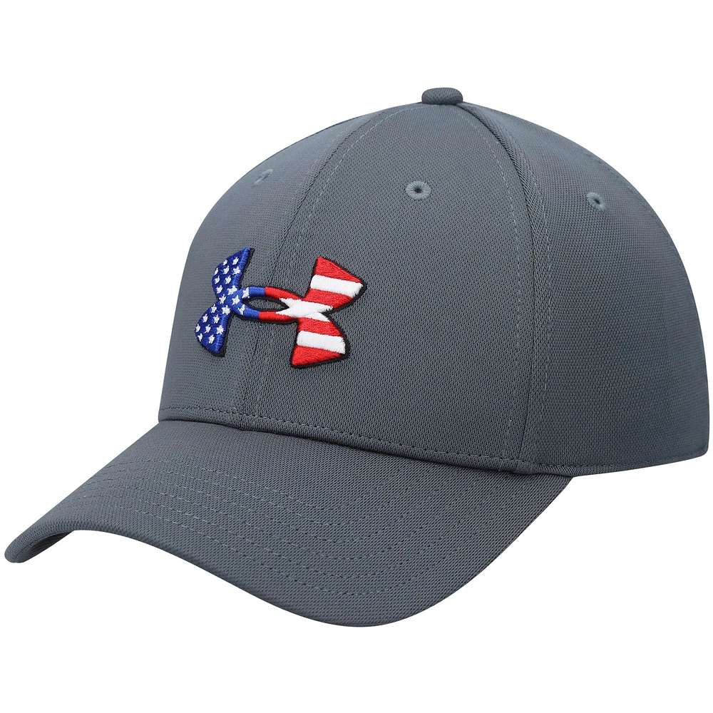 Casquette flexible grise avec logo Freedom Blitzing Under Armour pour hommes