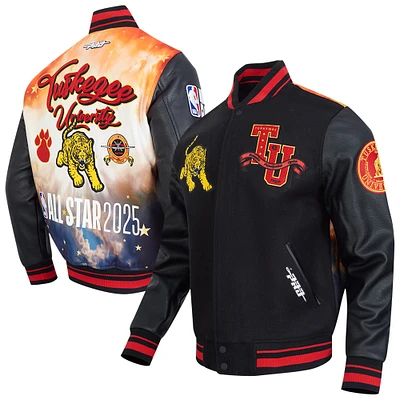 Veste en satin unisexe Pro Standard noire 2025 NBA All-Star Game x HBCU à boutons-pression