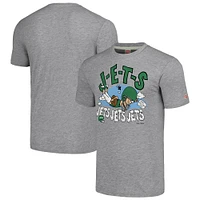 Unisex NFL x Homage Beavis and Butt-Head Gray New York Jets Tri-Blend T-Shirt