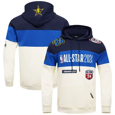 Sweat à capuche unisexe Pro Standard crème 2024 NBA All-Star Game en polaire chenille