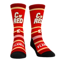 Unisex Rock Em Socks Calgary Flames Team Slogan Crew