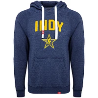 Unisex Sportiqe  Heather Navy 2024 NBA All-Star Game Chenille Olsen Tri-Blend Pullover Hoodie