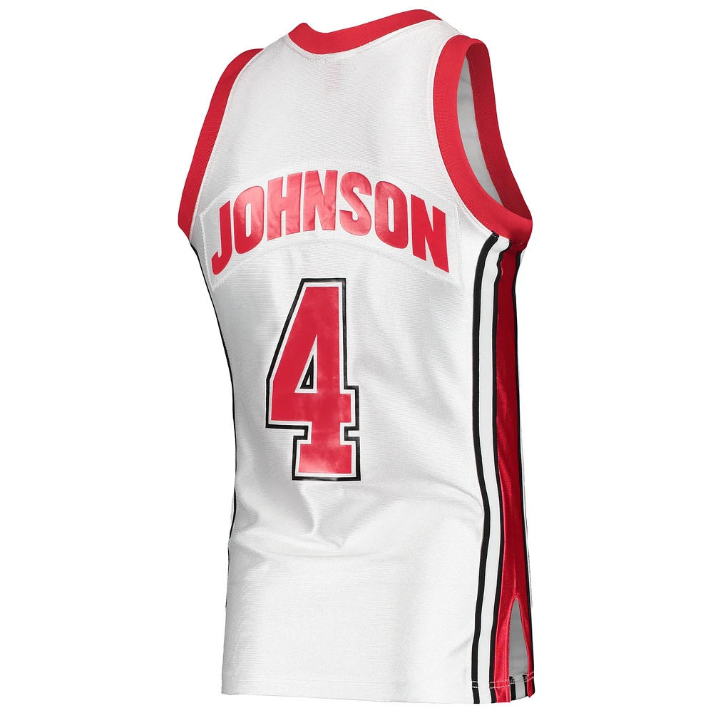 Maillot authentique Mitchell & Ness Larry Johnson pour homme, blanc, UNLV Rebels 1989/90