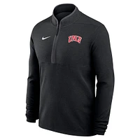 Haut Nike noir à fermeture éclair quart de tour pour homme UNLV Rebels Coaches Courtside Basketball Victory Performance