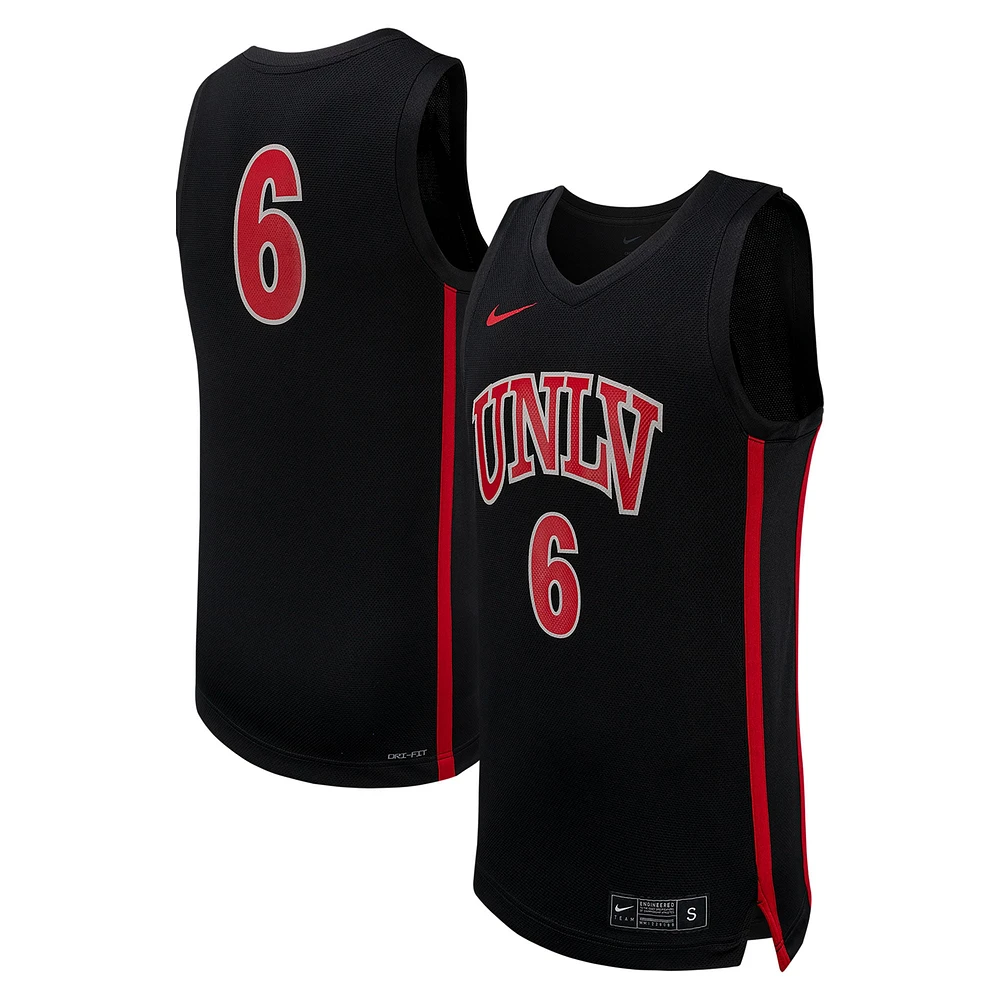 Maillot de basket-ball réplique UNLV Rebels Nike #6 noir pour homme