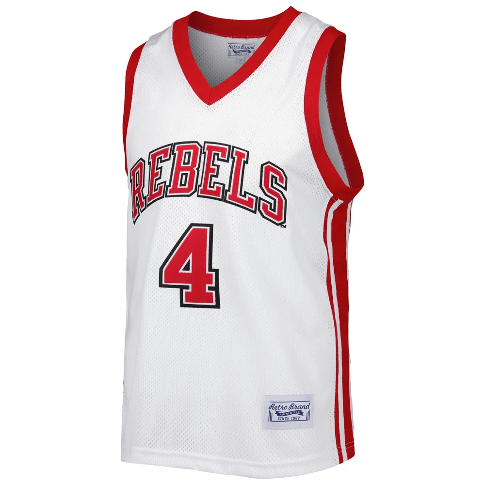 Men's Original Retro Brand Larry Johnson White UNLV Rebels Alumni Commemorative Replica Basketball Jersey