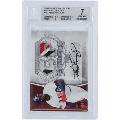 Ken Griffey Jr. USA Baseball Autographié 2006 Upper Deck Exquisite Collection Quad-Color Relic #EE-KG3 #17/25 BGS Authentifié 7 Cartes - 8.5,6.5,8,8 Sous-grades