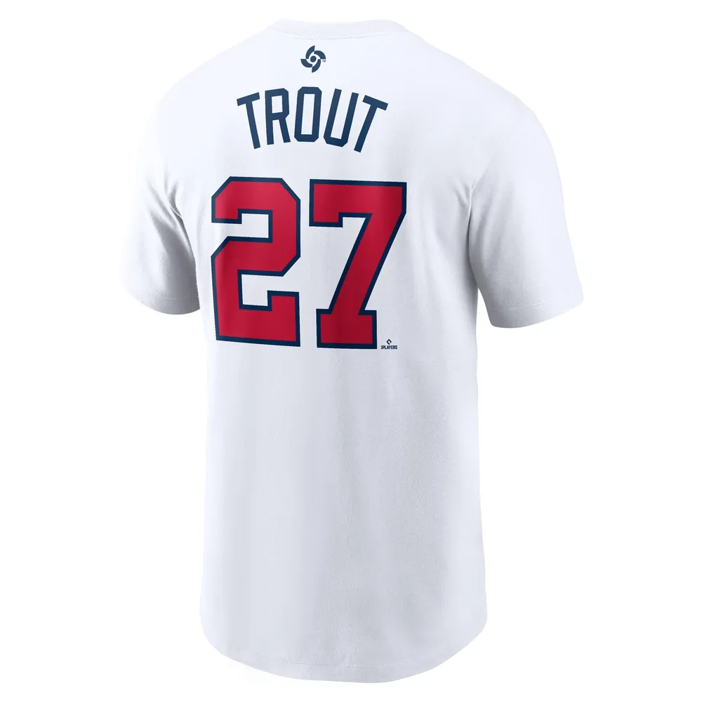 Mike Trout USA Baseball Nike 2023 World Baseball Classic Name & Number T- Shirt - White