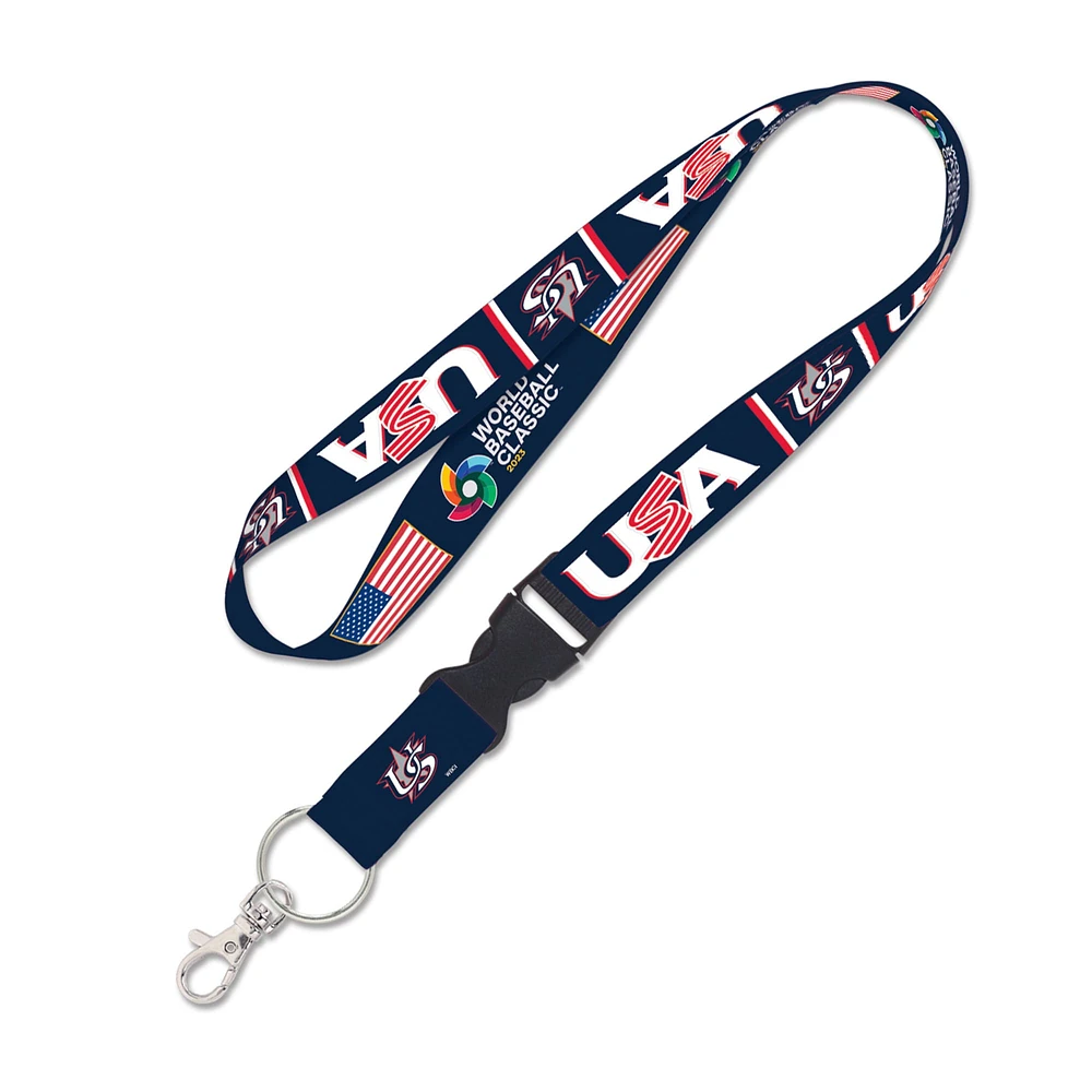 WinCraft USA Baseball 2023 World Baseball Classic Lanyard with Detachable Buckle