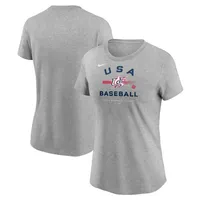 Nike Men's Heather Charcoal Washington Nationals City Connect Tri-Blend T- shirt