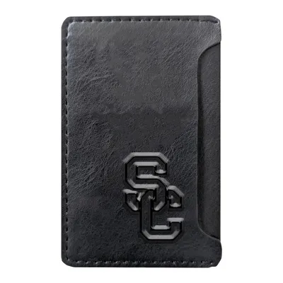 USC Trojans Debossed Faux Leather Phone Wallet Sleeve - Black