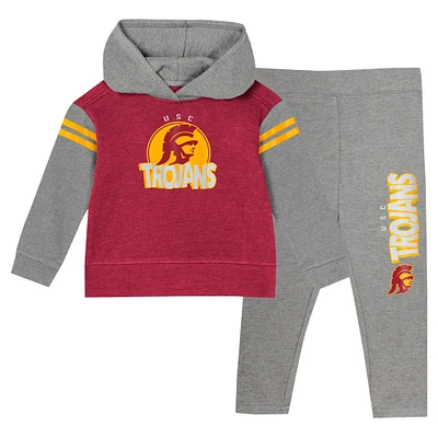 Girls Juvenile Cardinal USC Trojans Preschool Clubhouse Pullover Hoodie & Legging Set