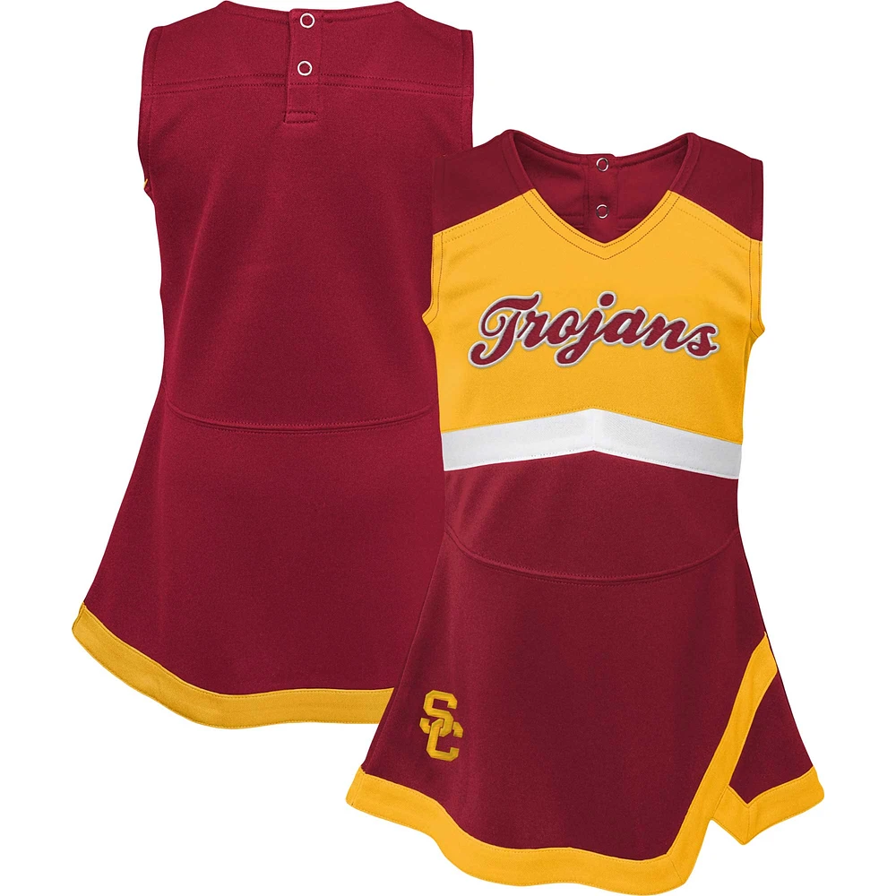 Robe pull de capitaine cheerleading USC Trojans Cardinal/Gold pour jeunes filles