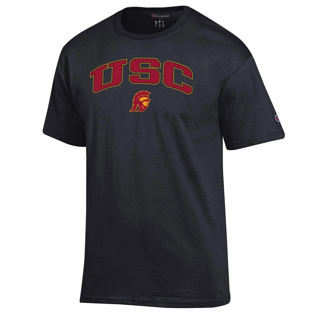 Men's Champion  Black USC Trojans Arched Logo T-Shirt