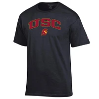 Men's Champion  Black USC Trojans Arched Logo T-Shirt