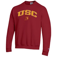 Men's Champion  Cardinal USC Trojans Arch Over Logo Pullover Sweatshirt