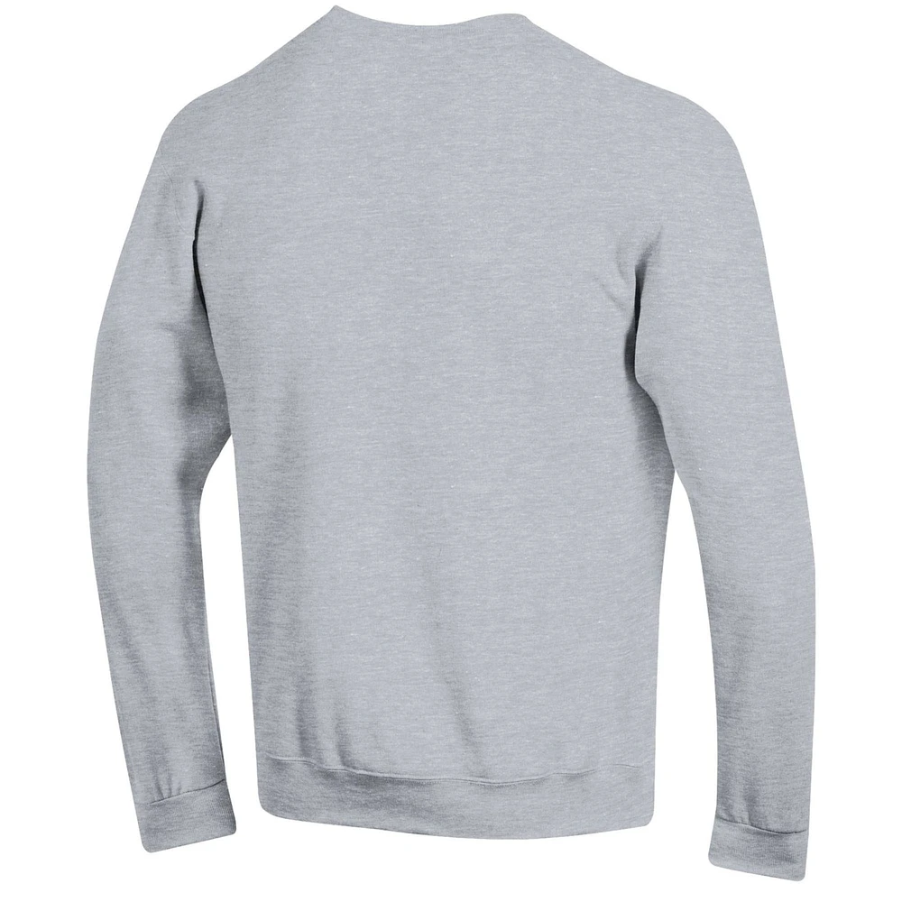 Men's Champion  Heather Gray USC Trojans Arch Over Logo Pullover Sweatshirt