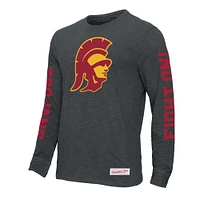 Men's Mitchell & Ness  Charcoal USC Trojans Team Pride Long Sleeve T-Shirt