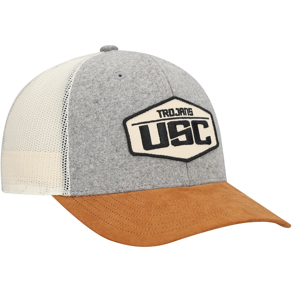 Casquette ajustable Drover Trucker '47 Heather Grey pour homme des USC Trojans