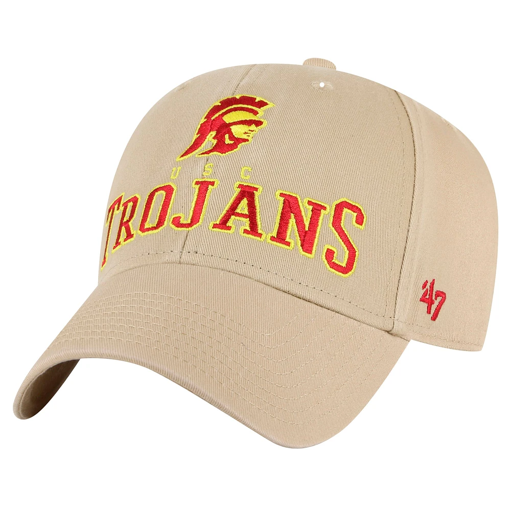 Men's '47 Khaki USC Trojans Powell MVP Adjustable Hat