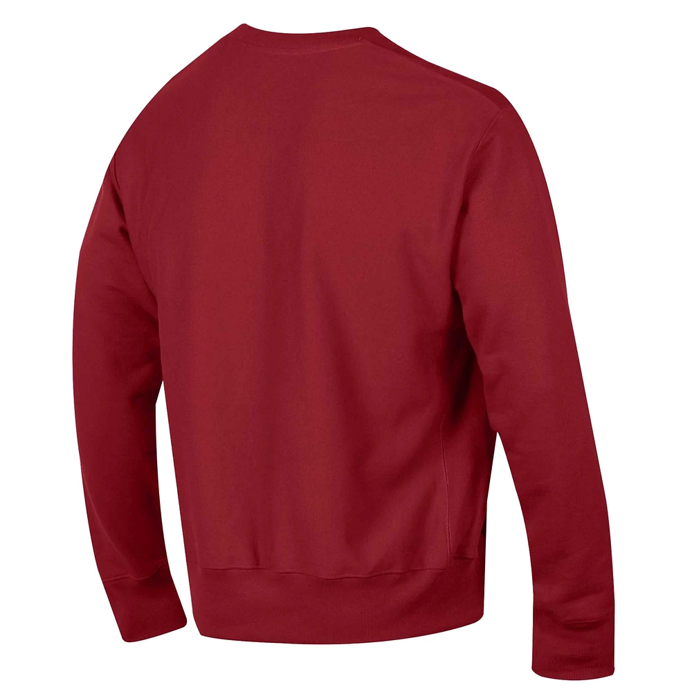 Men's Champion Cardinal USC Trojans Vault Late Night Reverse Weave Pullover Sweatshirt