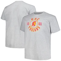 T-shirt Champion Heather Grey USC Trojans Big & Tall Circle Logo pour hommes