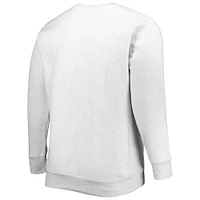 Men's Champion Heathered Gray USC Trojans Big & Tall Reverse Weave Fleece Crewneck Pullover Sweatshirt