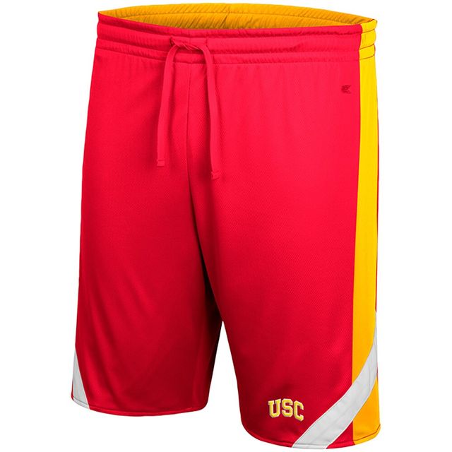 Short réversible Colosseum Cardinal/Gold USC Trojans Am I Wrong pour hommes