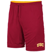 Men's Colosseum Cardinal/Gold USC Trojans Wiggum Reversible Wordmark Shorts