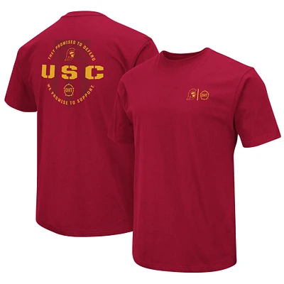 T-shirt d'appréciation militaire Colosseum Cardinal USC Trojans OHT pour homme