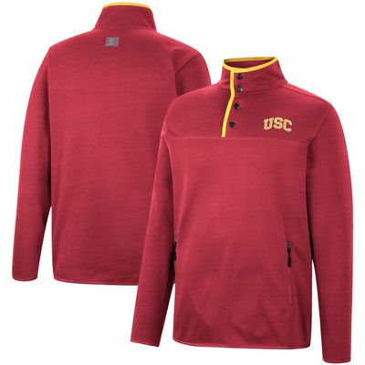 Men's Colosseum Cardinal USC Trojans Rebound Quarter-Snap Jacket