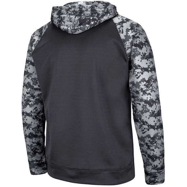 Hommes Colosseum Charcoal USC Trojans OHT Military Appreciation Digital Camo Pull à capuche