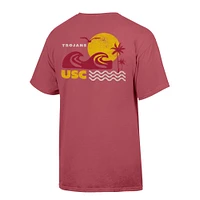 T-shirt ComfortWash Cardinal USC Trojans Waves pour homme