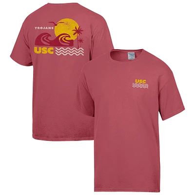 T-shirt ComfortWash Cardinal USC Trojans Waves pour homme