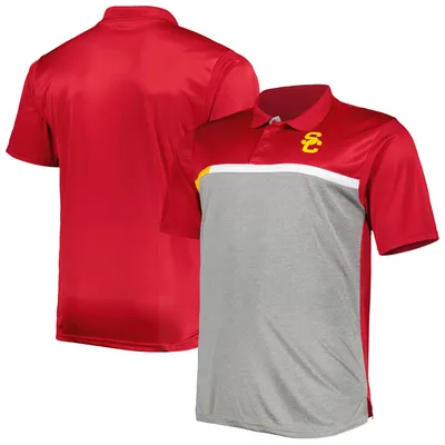 USC Trojans Big & Tall Polo - Crimson/Gray