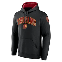 Men's Fanatics Black USC Trojans Arch & Logo Pullover Hoodie