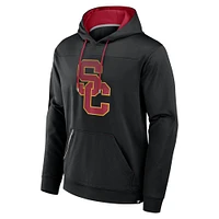 Sweat à capuche noir délavé pois USC Trojans Defender Fanatics pour homme