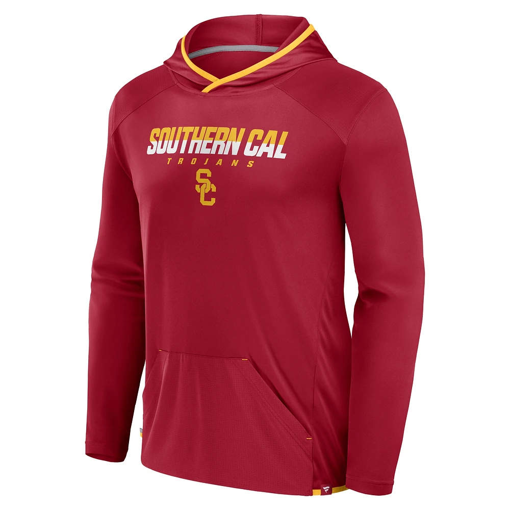 Men's Fanatics Cardinal/Gold USC Trojans Transitional Hoodie T-Shirt