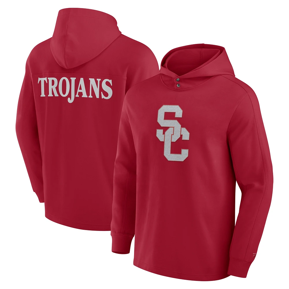 Men's Fanatics Cardinal USC Trojans Blaze Tri-Blend Pullover Hoodie