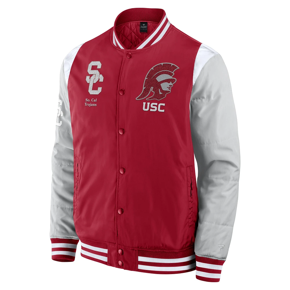 Veste à boutons-pression intégrale Elements Elite Cardinal USC Trojans Fanatics pour homme