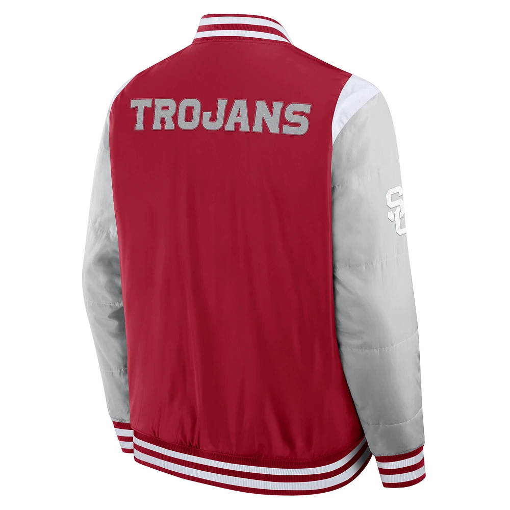 Veste à boutons-pression intégrale Elements Elite Cardinal USC Trojans Fanatics pour homme