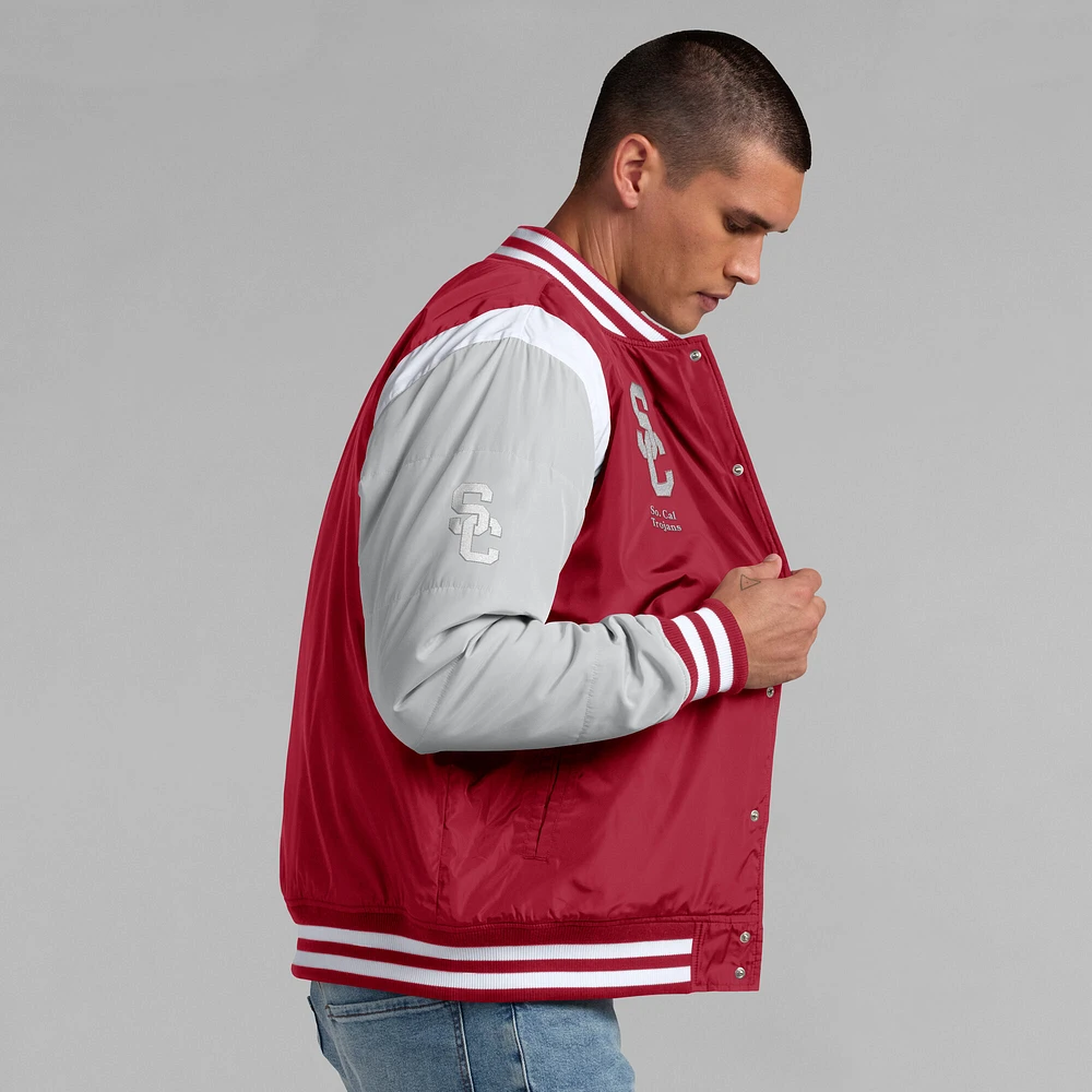 Veste à boutons-pression intégrale Elements Elite Cardinal USC Trojans Fanatics pour homme