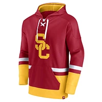 Men's Fanatics Cardinal USC Trojans First Battle Pullover Hoodie