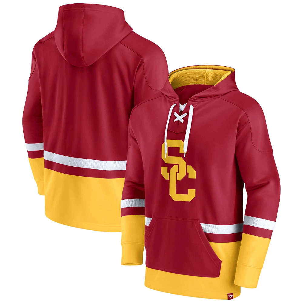 Men's Fanatics Cardinal USC Trojans First Battle Pullover Hoodie