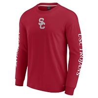 T-shirt à manches longues pour hommes Fanatics Cardinal USC Trojans Strive