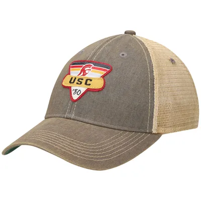 USC Trojans Legacy Point Old Favorite Trucker Snapback Hat - Gray