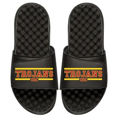 USC Trojans ISlide Football Bar Logo Slide Sandals - Black