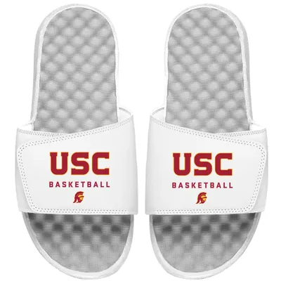 USC Trojans ISlide Basketball Wordmark Slide Sandals - White