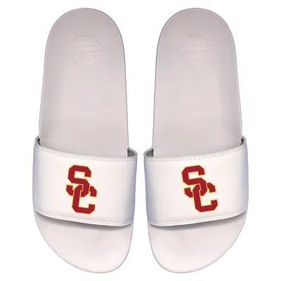 USC Trojans ISlide Primary Logo Motto Slide Sandals - White