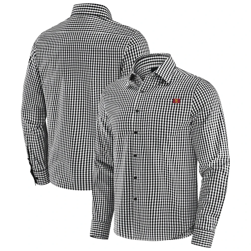 Men's J. Palmer Black USC Trojans Dual Threat Long Sleeve Button-Up Shirt